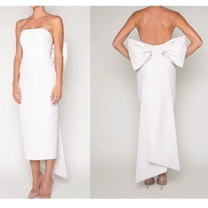 Bride Bow Low Back Rehearsal Dinner Elopement Dress